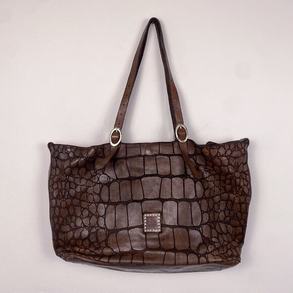 Campomaggi Centaurus in Crocodile Print Laser-Embossed Brown Leather - Picture 4 of 11